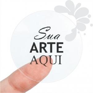 Adesivo Transparente Impresso e Recorte Transparente  4x0 Brilho Com Recorte 