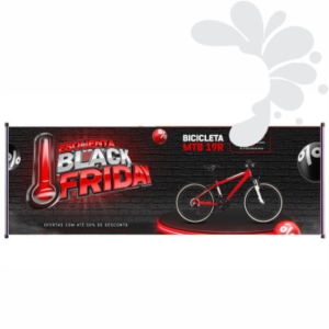 Faixa Lona 440g  4x0 Brilho Madeira e cordinha 